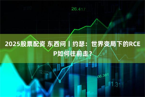 2025股票配资 东西问丨约瑟：世界变局下的RCEP如何往前走？