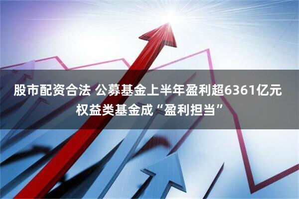 股市配资合法 公募基金上半年盈利超6361亿元 权益类基金成“盈利担当”